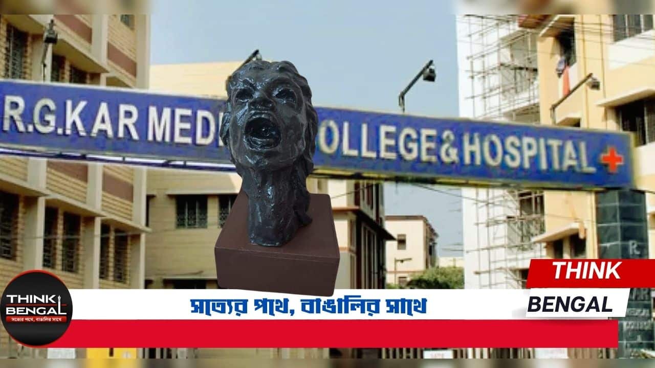 RG Kar Hospital Abhaya statue