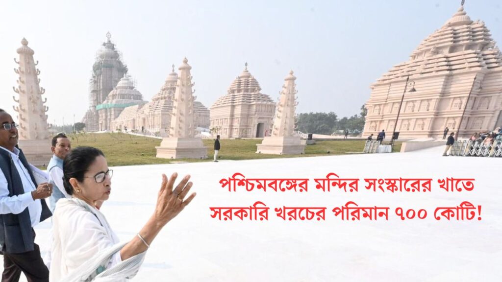Government expenditure on temple renovation in West Bengal