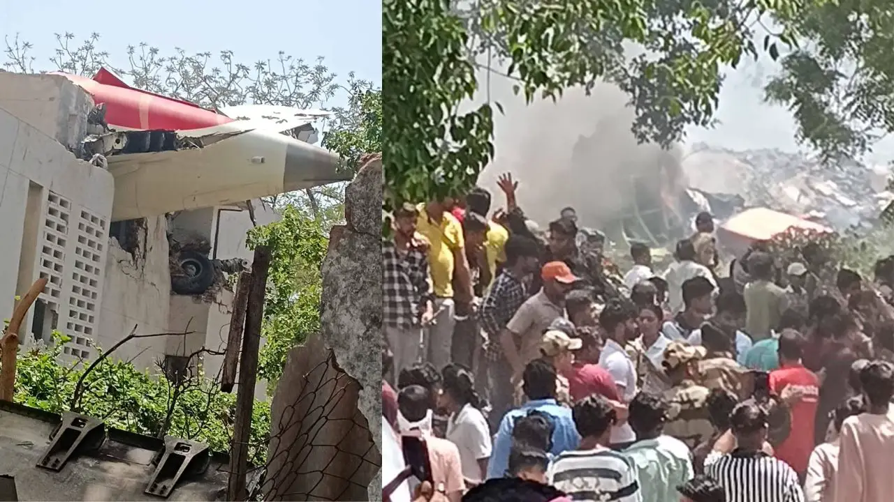 Plane crash at Ahmedabad photos