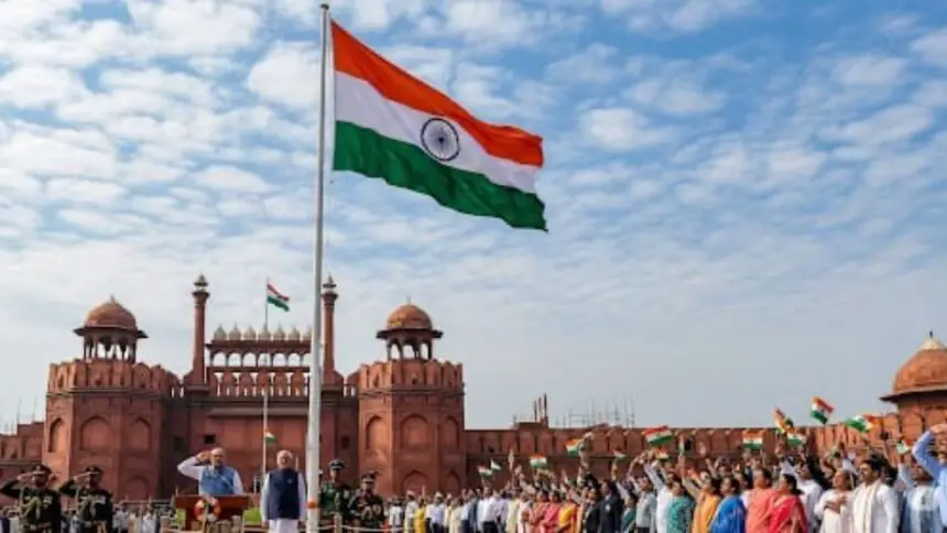 Indian National Flag Hoisting at Red Fort on Independence Day