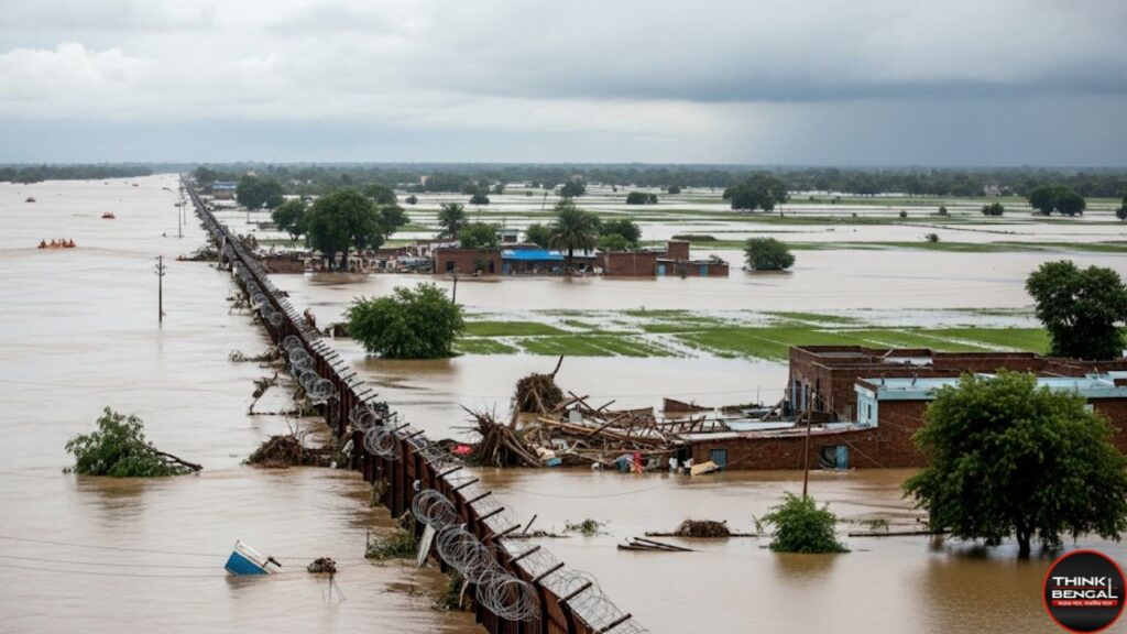 India Pakistan border flood damage