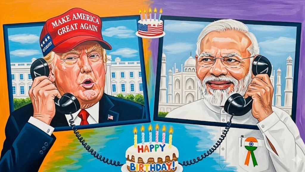 Trump Modi phone call birthday