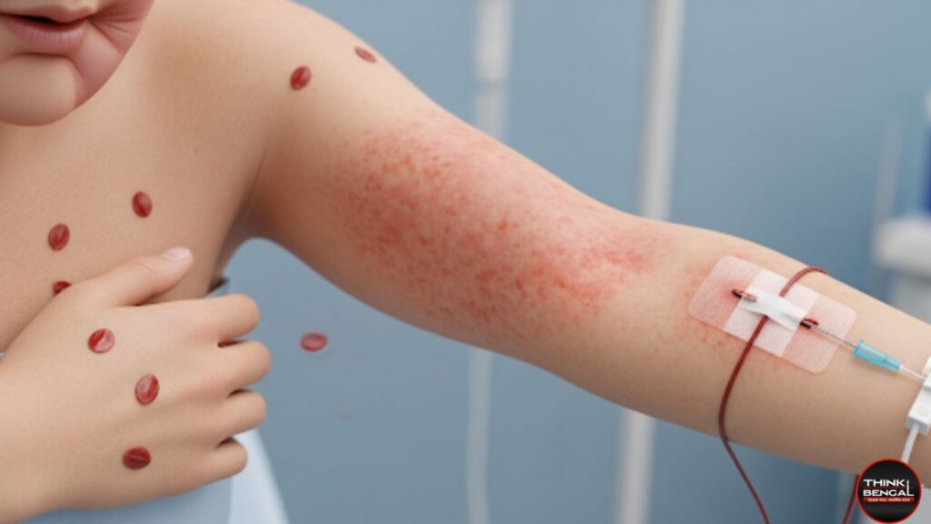 blood allergy symptoms