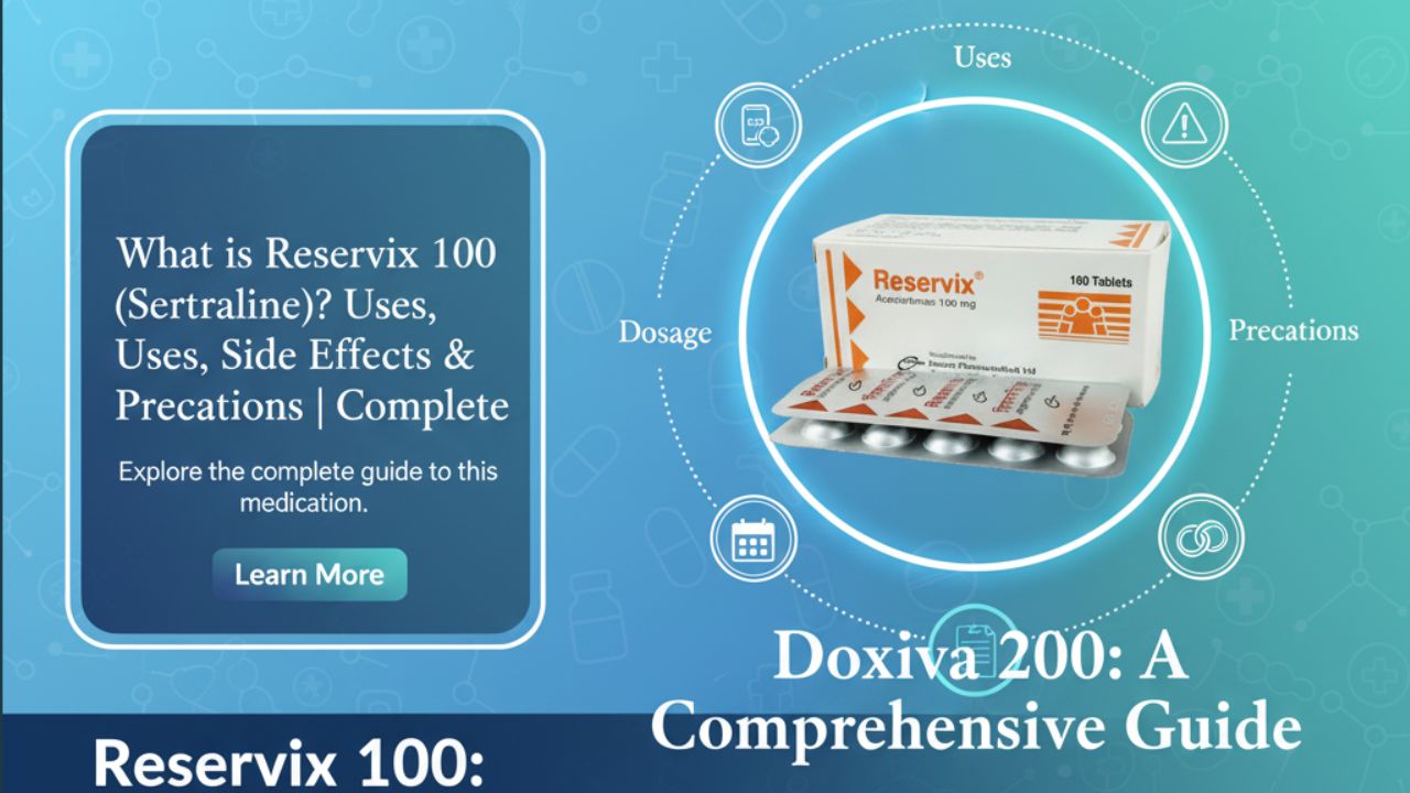 Reservix 100 (Sertraline) এর কাজ কি? ব্যবহার, পার্শ্ব প্রতিক্রিয়া ও সতর্কতা | সম্পূর্ণ গাইড