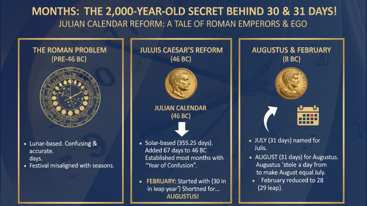 কেন কিছু মাস ৩০ আর কিছু ৩১ দিনের হয়? এর পেছনের ২,০০০ বছরের পুরনো যে রহস্য কেউ আপনাকে বলেনি!