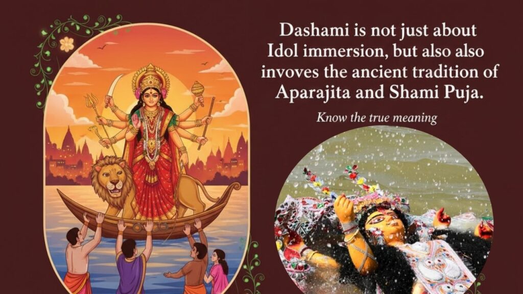 দশমীতে শুধু প্রতিমা বিসর্জন নয়, জড়িয়ে আছে অপরাজিতা ও শমী পূজার প্রাচীন ঐতিহ্য