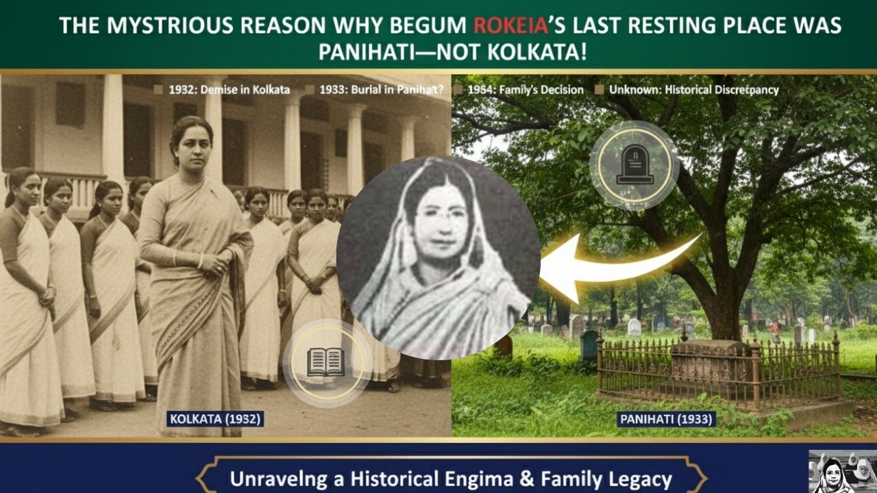 যে রহস্যময় কারণে বেগম রোকেয়ার শেষ শয্যা হলো পানিহাটি—কলকাতা নয়!