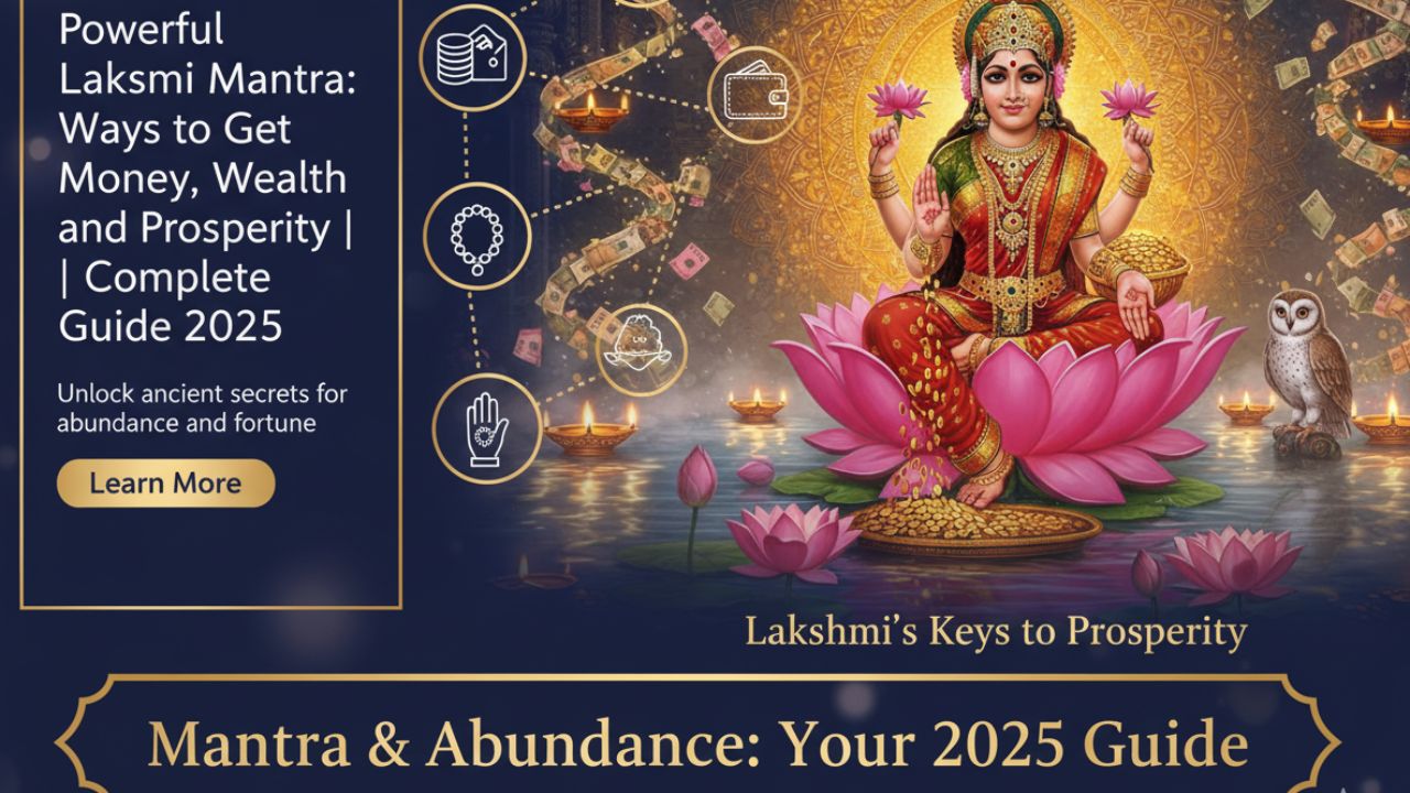 শক্তিশালী লক্ষ্মী মন্ত্র: অর্থ, সম্পদ ও সমৃদ্ধি লাভের উপায় | সম্পূর্ণ গাইড ২০২৫