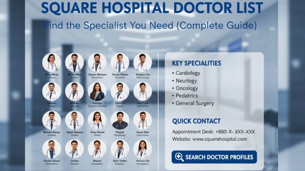 স্কয়ার হাসপাতাল ডাক্তারের তালিকা: আপনার প্রয়োজনীয় বিশেষজ্ঞকে খুঁজে নিন (সম্পূর্ণ গাইড)