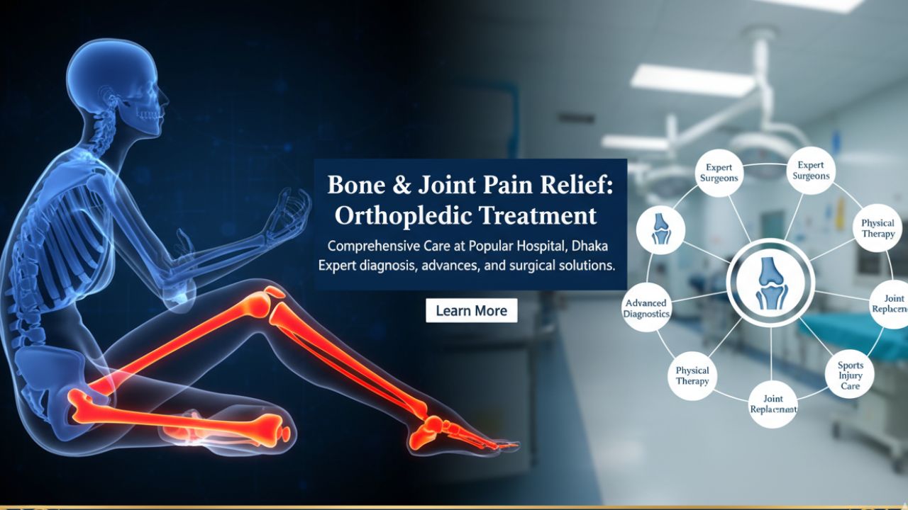 হাড় ও জয়েন্টের ব্যথায় ভুগছেন? ঢাকার পপুলার হাসপাতালের অর্থোপেডিক চিকিৎসা সম্পর্কে বিস্তারিত জানুন