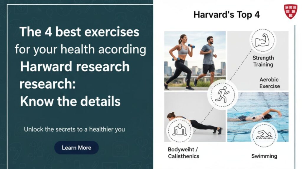 হার্ভার্ডের গবেষণা অনুযায়ী আপনার স্বাস্থ্যের জন্য সেরা ৪টি ব্যায়াম: জানুন বিস্তারিত