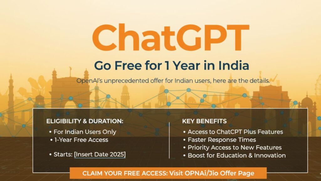 ChatGPT Go Free for 1 Year in India