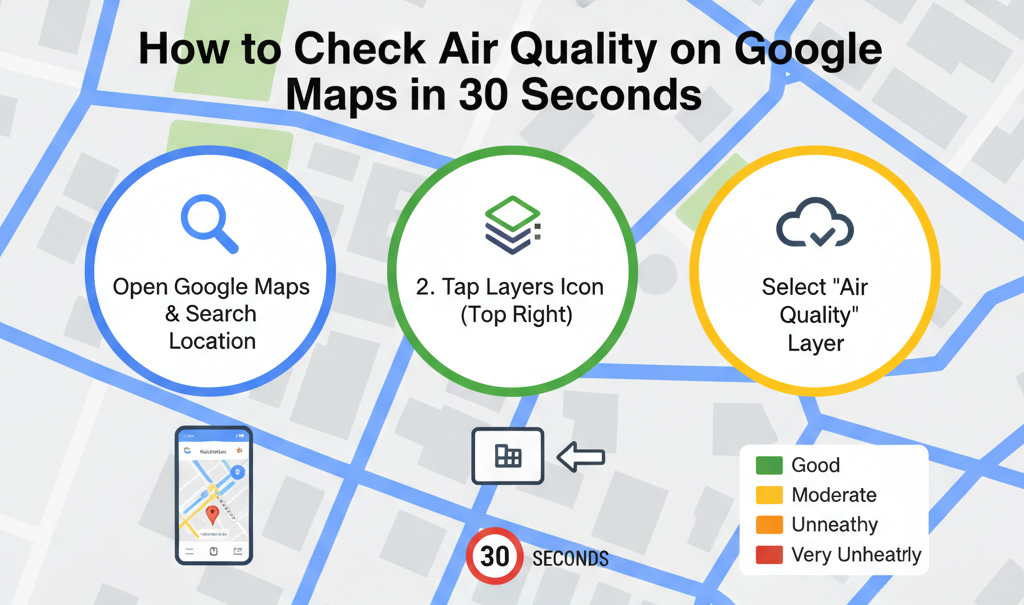 How to Check Air Quality on Google Maps in 30 Seconds