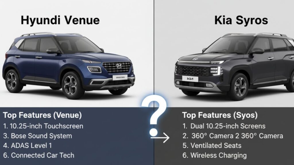 Hyundai Venue vs Kia Seltos comparison
