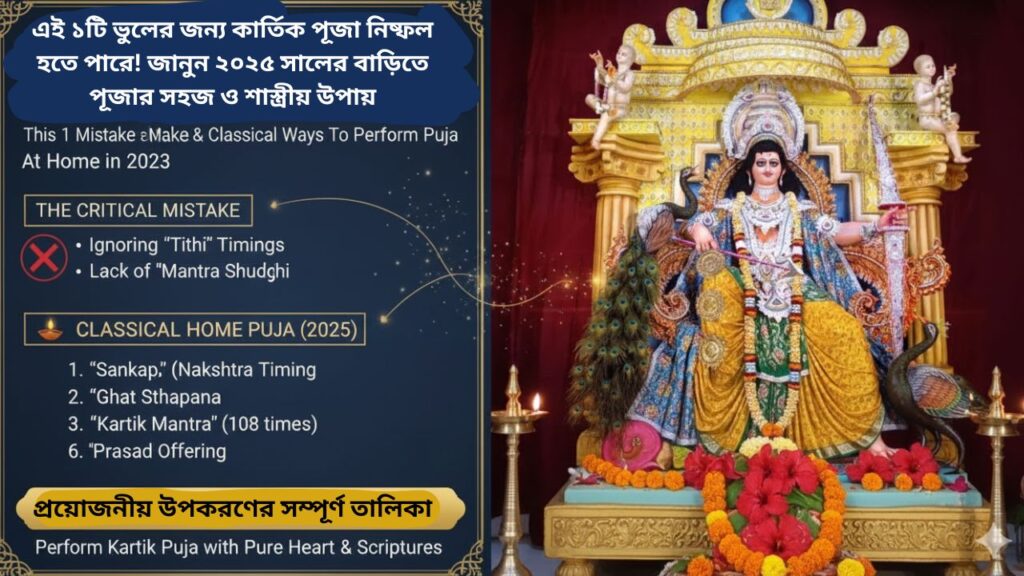 বাড়িতে কার্তিক পূজা কিভাবে করতে হয়