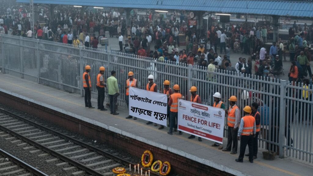 Sealdah railway fencing