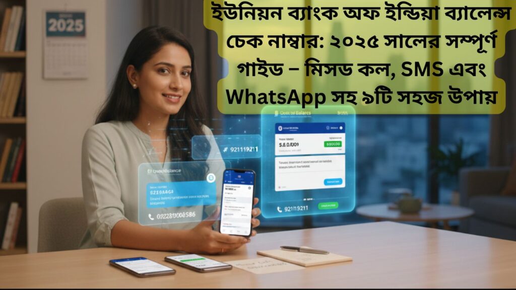 ইউনিয়ন ব্যাংক অফ ইন্ডিয়া ব্যালেন্স চেক নাম্বার