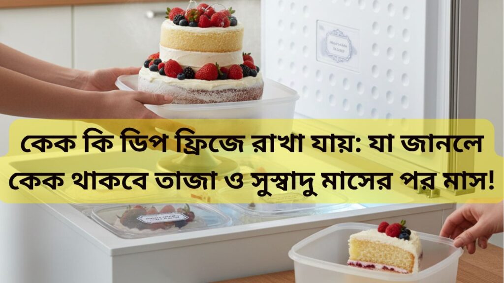 কেক কি ডিপ ফ্রিজে রাখা যায়