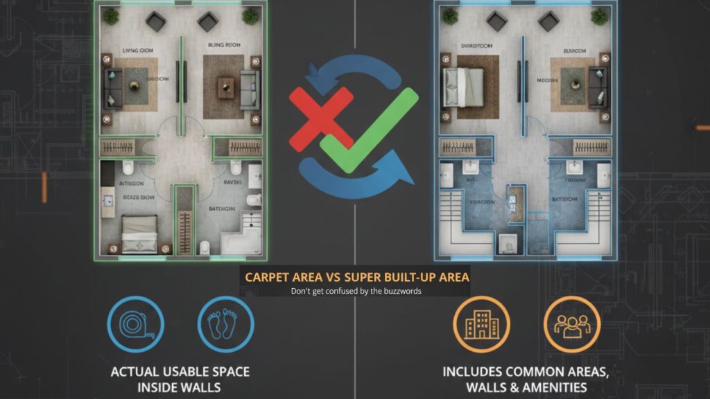 Carpet Area vs Super Built-up Area