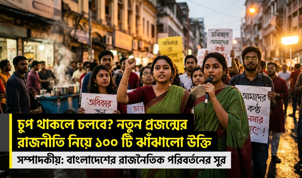 নতুন প্রজন্ম রাজনীতি উক্তি