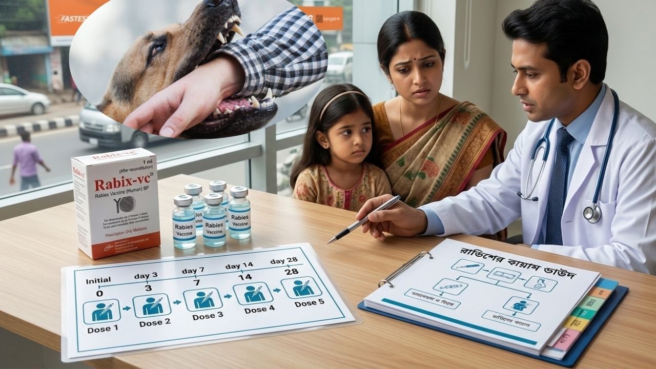 রেবিস ভ্যাকসিন দেওয়ার নিয়ম