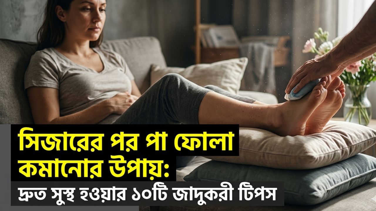 সিজারের পর পা ফোলা কমানোর উপায়
