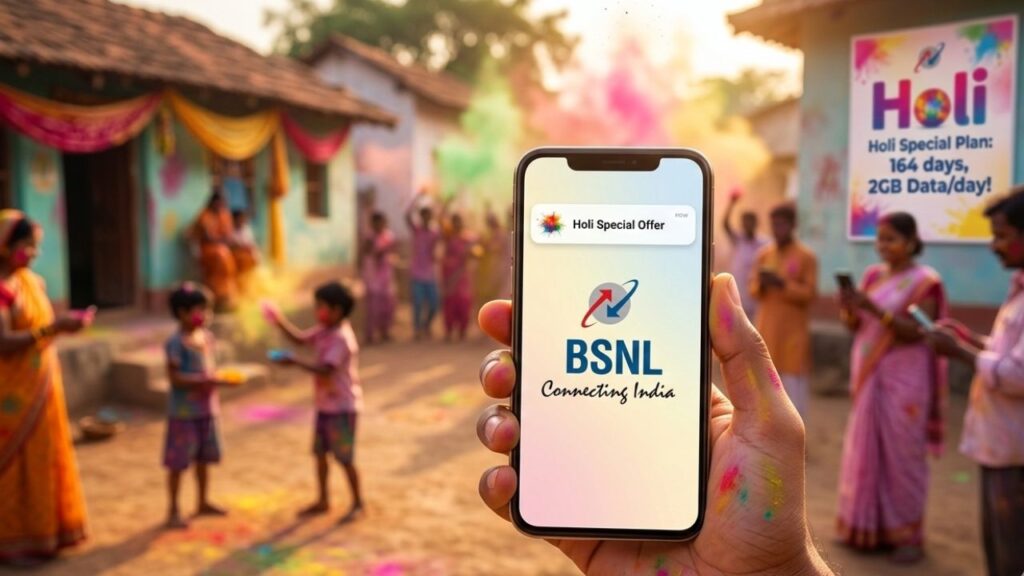 BSNL Holi special plan 164 days validity 2GB data